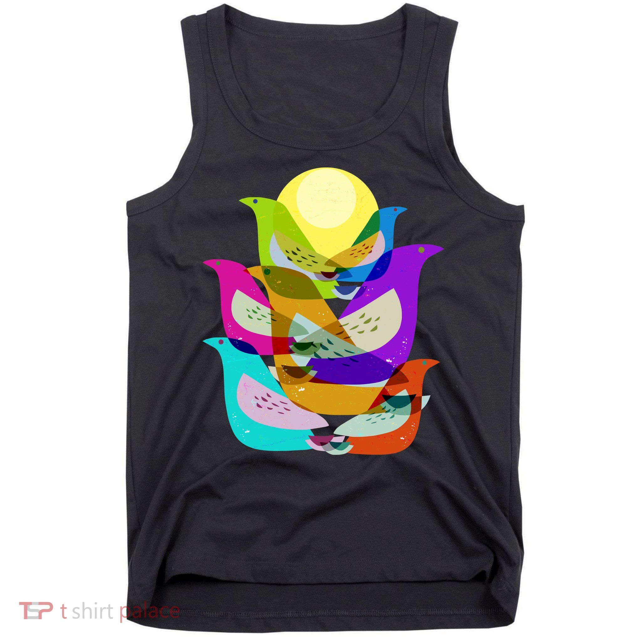 Vintage Retro Birds Tank Top