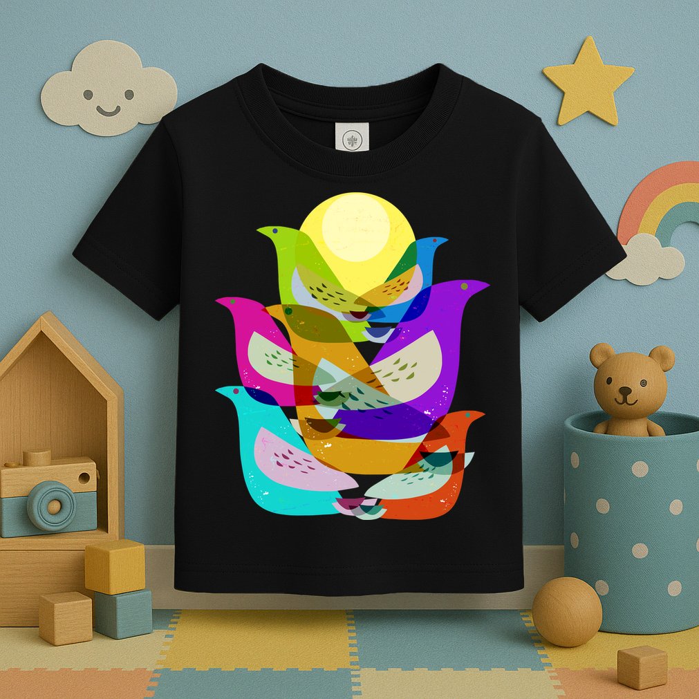 Vintage Retro Birds Toddler T-Shirt