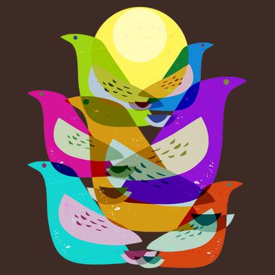Vintage Retro Birds T-Shirt