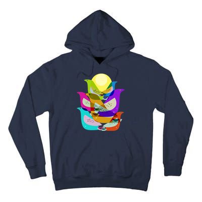 Vintage Retro Birds Tall Hoodie