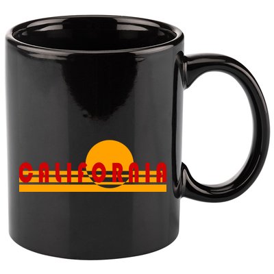 Vintage Retro California Simple Sinset 11oz C Handle Ceramic Mug