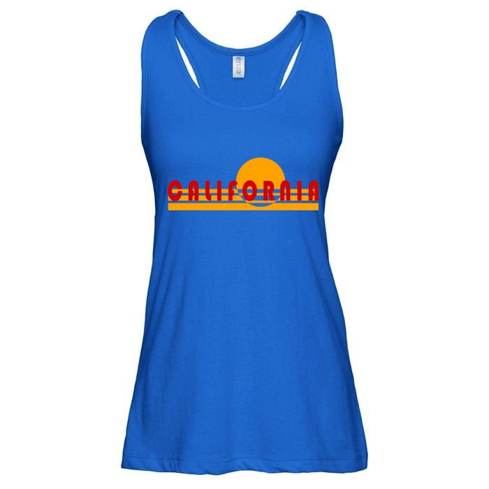 Vintage Retro California Simple Sinset Ladies Essential Flowy Tank