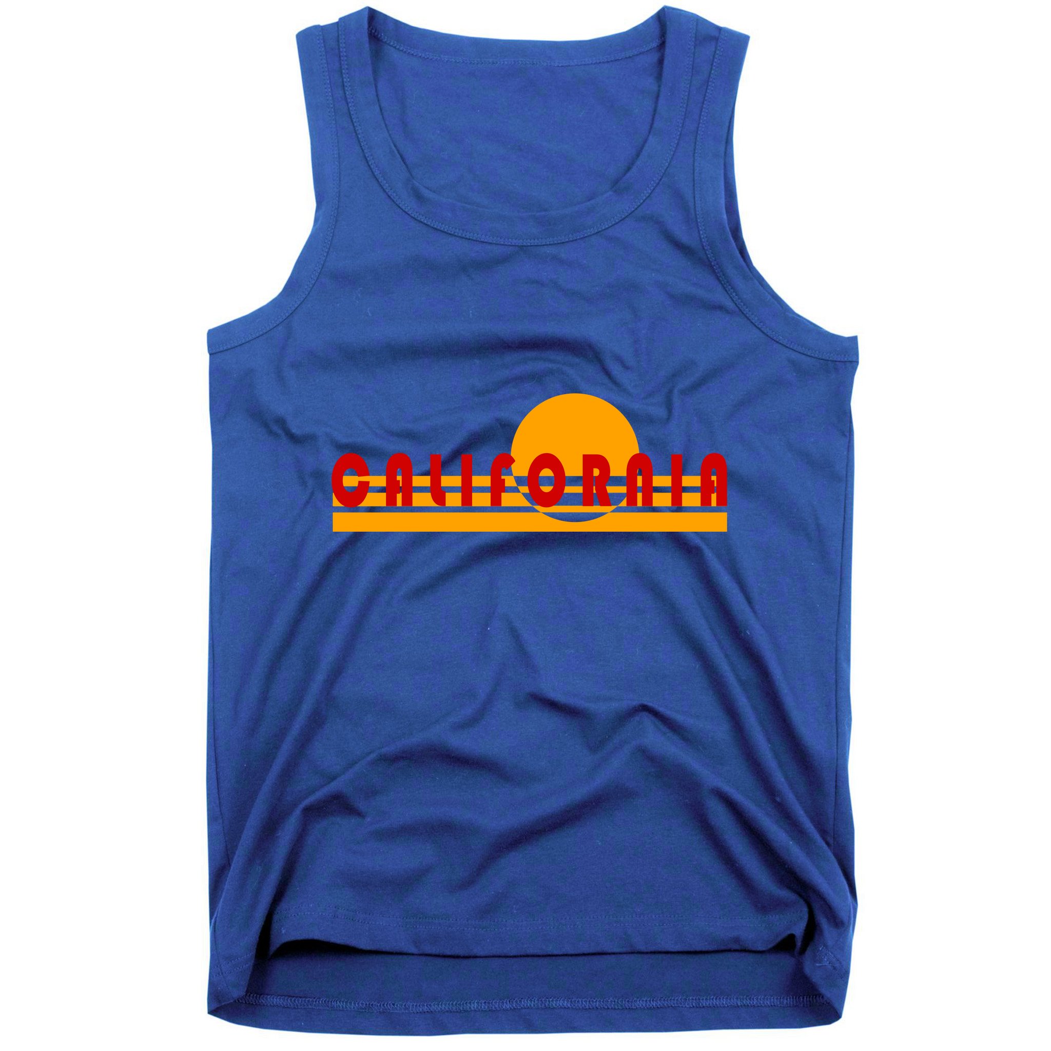 Vintage Retro California Simple Sinset Tank Top