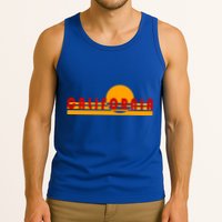 Vintage Retro California Simple Sinset Tank Top