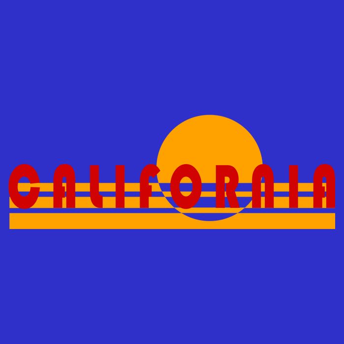 Vintage Retro California Simple Sinset Tank Top