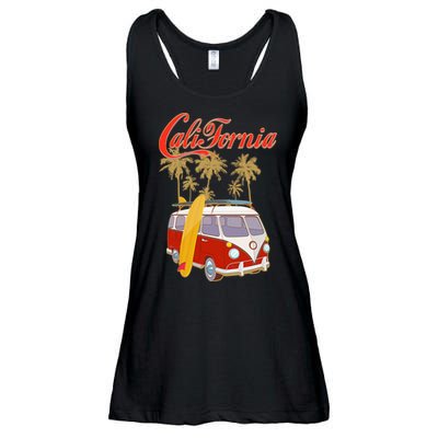 Vintage Retro California Surf Van Ladies Essential Flowy Tank