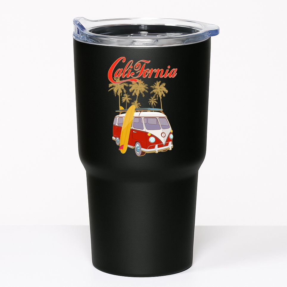 Vintage Retro California Surf Van Tumbler