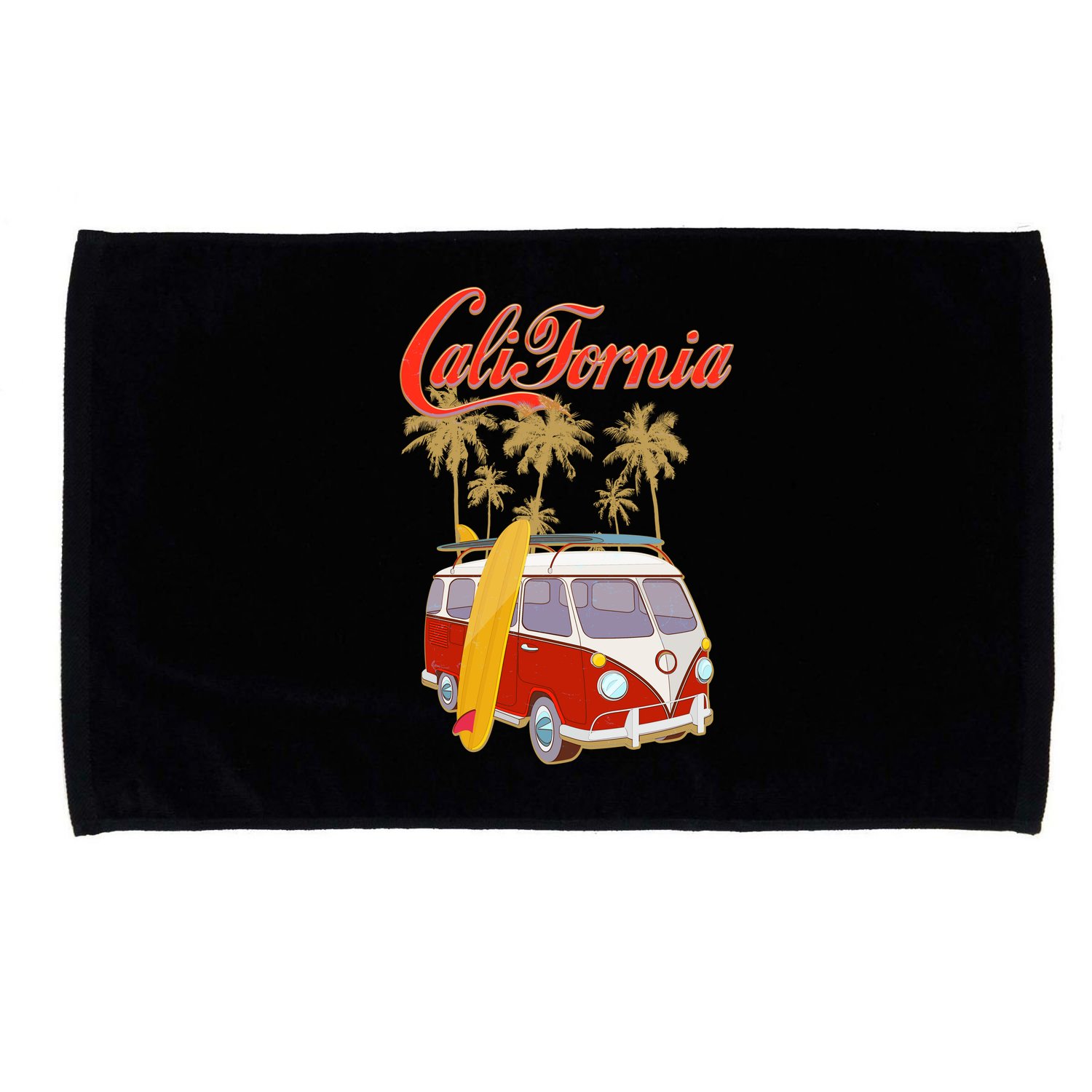 Vintage Retro California Surf Van Microfiber Hand Towel