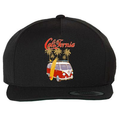 Vintage Retro California Surf Van Wool Snapback Cap