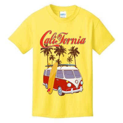 Vintage Retro California Surf Van Kids T-Shirt