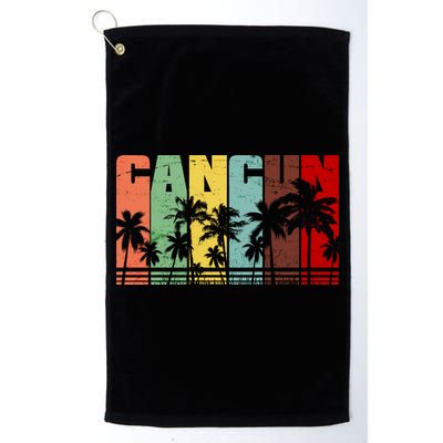 Vintage Retro Cancun Palm Tree Logo Golf Towel