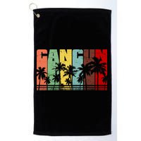 Vintage Retro Cancun Palm Tree Logo Golf Towel