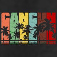 Vintage Retro Cancun Palm Tree Logo Golf Towel
