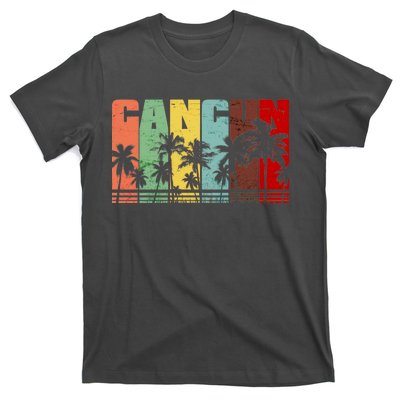 Vintage Retro Cancun Palm Tree Logo T-Shirt