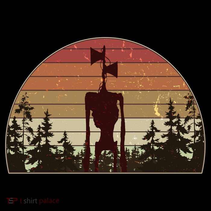 Vintage Retro Creepy Siren Head Tall T-Shirt