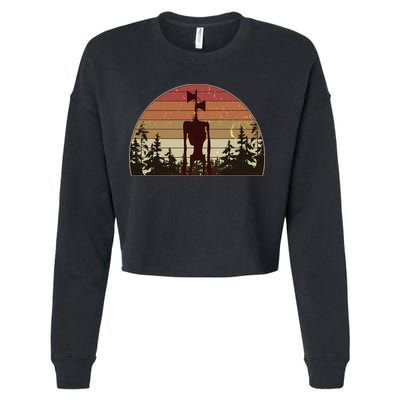 Vintage Retro Creepy Siren Head Cropped Pullover Crew