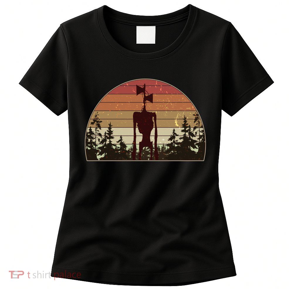 Vintage Retro Creepy Siren Head Womens T-Shirt