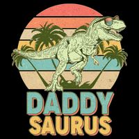 Vintage Retro Daddy Saurus T-Rex Dinosaur Backpack