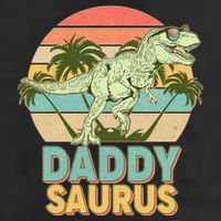Vintage Retro Daddy Saurus T-Rex Dinosaur Beanie