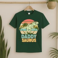 Vintage Retro Daddy Saurus T-Rex Dinosaur T-Shirt