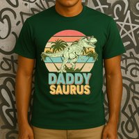 Vintage Retro Daddy Saurus T-Rex Dinosaur T-Shirt