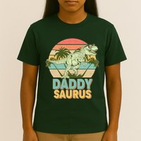 Vintage Retro Daddy Saurus T-Rex Dinosaur T-Shirt