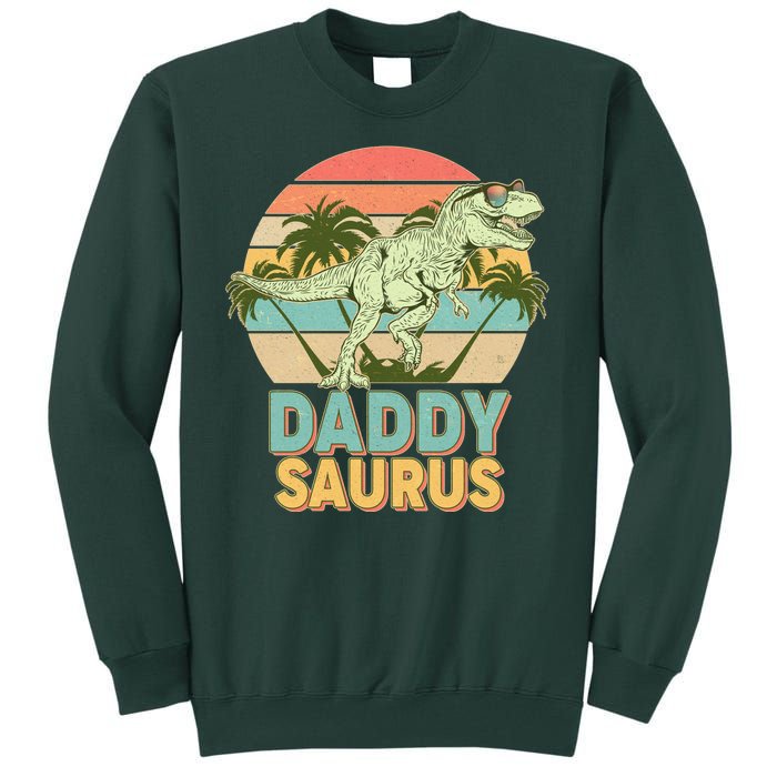 Vintage Retro Daddy Saurus T-Rex Dinosaur Tall Sweatshirt