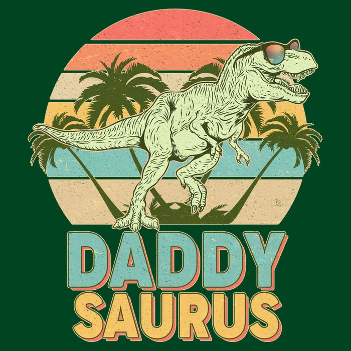 Vintage Retro Daddy Saurus T-Rex Dinosaur Visor