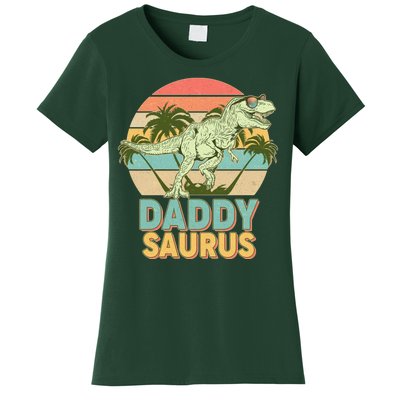 Vintage Retro Daddy Saurus T-Rex Dinosaur Women's T-Shirt