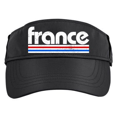 Vintage Retro France Logo Adult Drive Performance Visor