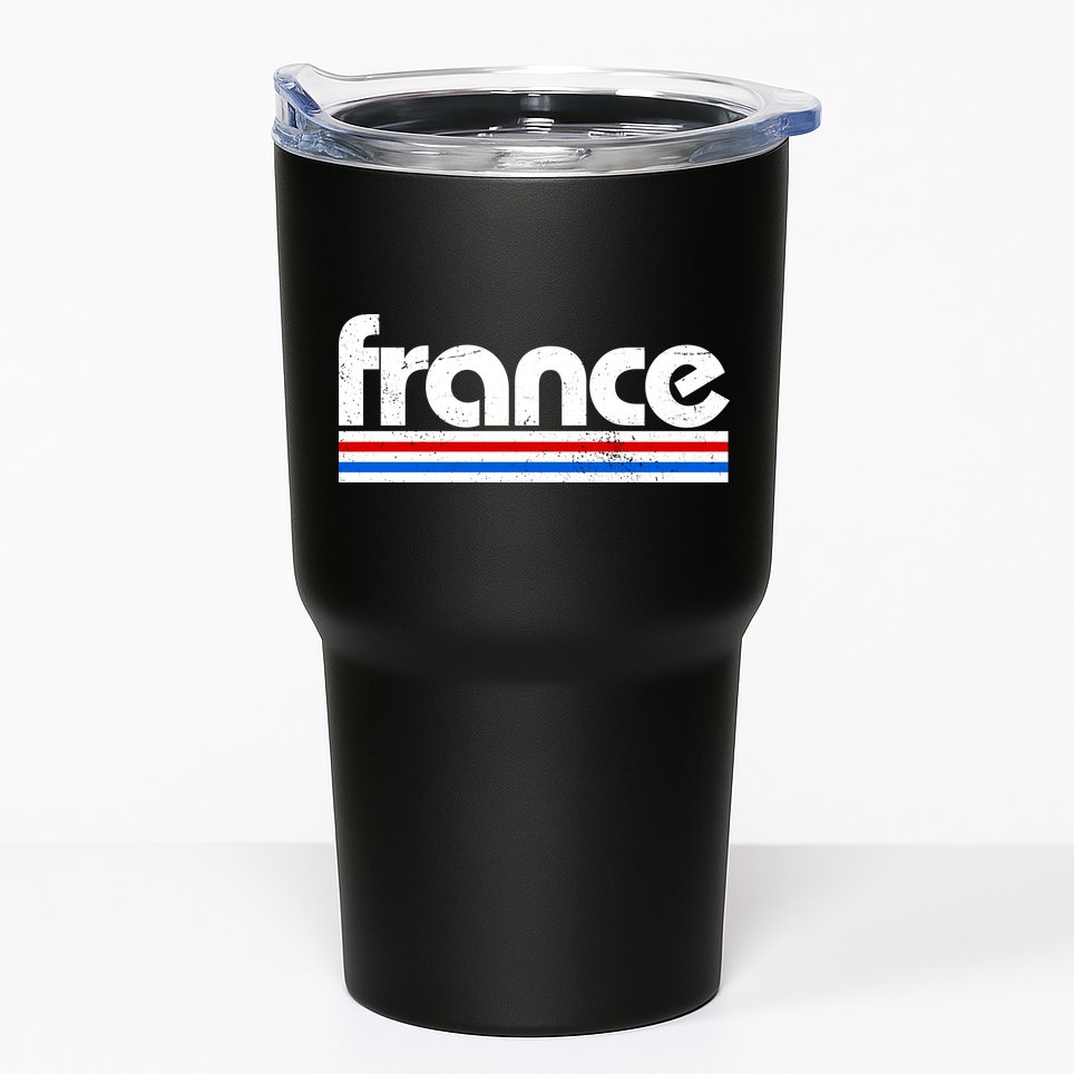 Vintage Retro France Logo Tumbler