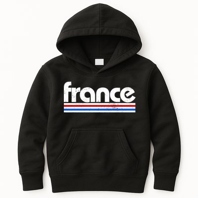 Vintage Retro France Logo Kids Hoodie