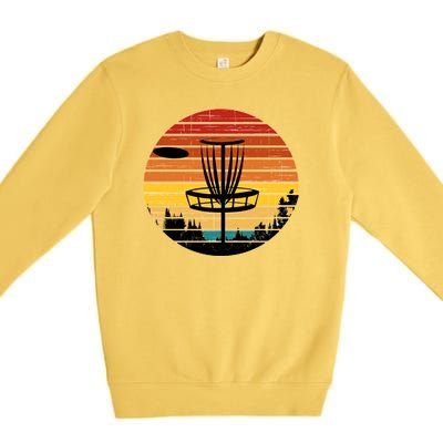 Vintage retro Frisbee Golf Premium Crewneck Sweatshirt