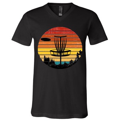 Vintage retro Frisbee Golf V-Neck T-Shirt
