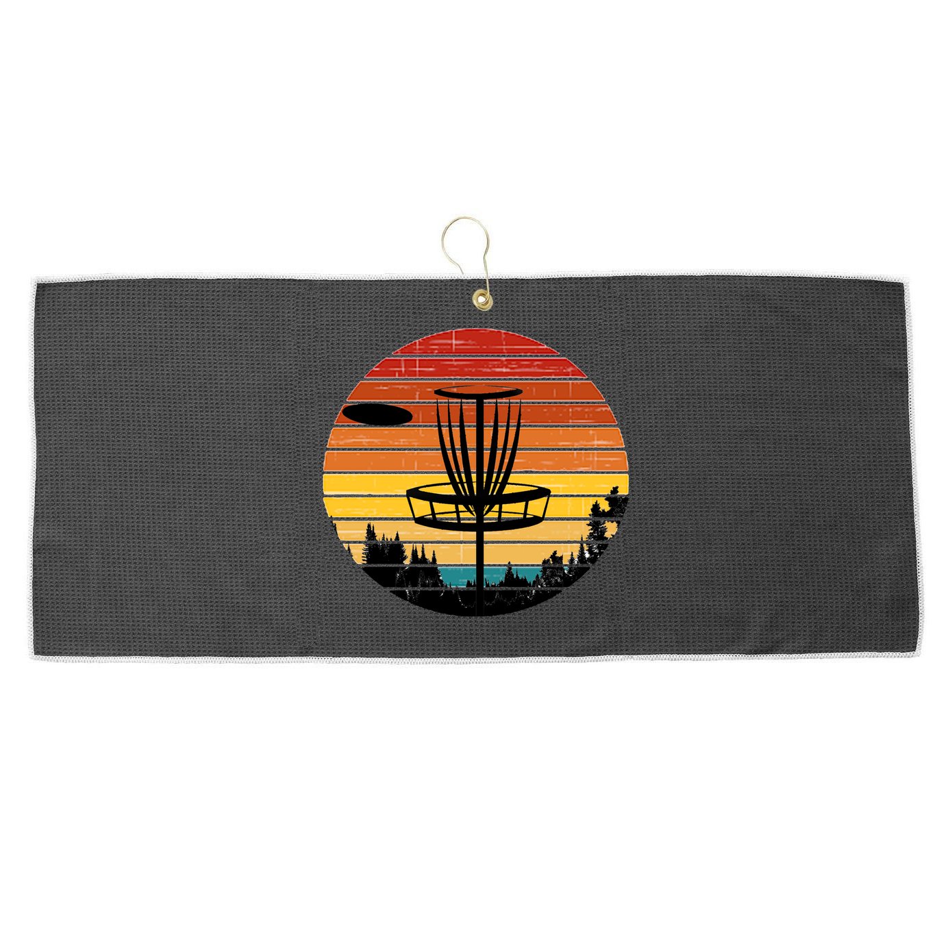 Vintage retro Frisbee Golf Large Microfiber Waffle Golf Towel