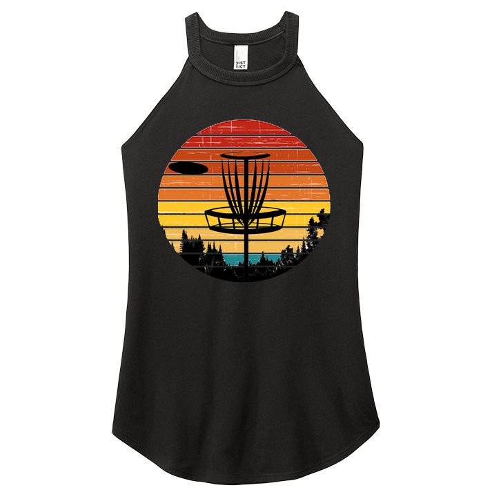 Vintage retro Frisbee Golf Women's Perfect Tri Rocker Tank