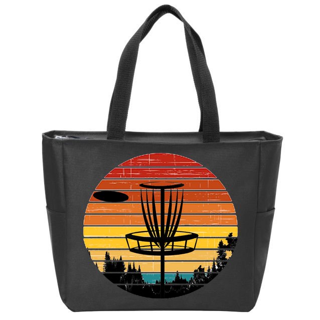 Vintage retro Frisbee Golf Zip Tote Bag