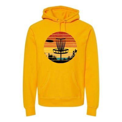 Vintage retro Frisbee Golf Premium Hoodie