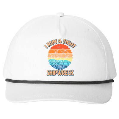 Vintage Retro I Run A Tight Shipwreck Snapback Five-Panel Rope Hat