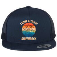 Vintage Retro I Run A Tight Shipwreck Flat Bill Trucker Hat