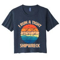 Vintage Retro I Run A Tight Shipwreck Crop Top