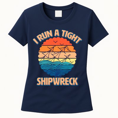 Vintage Retro I Run A Tight Shipwreck Womens T-Shirt