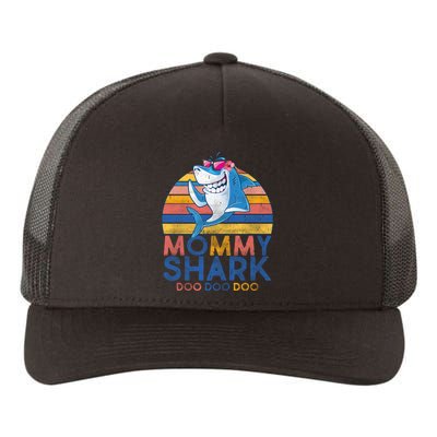 Vintage Retro Mommy Shark Doo Yupoong Adult 5-Panel Trucker Hat