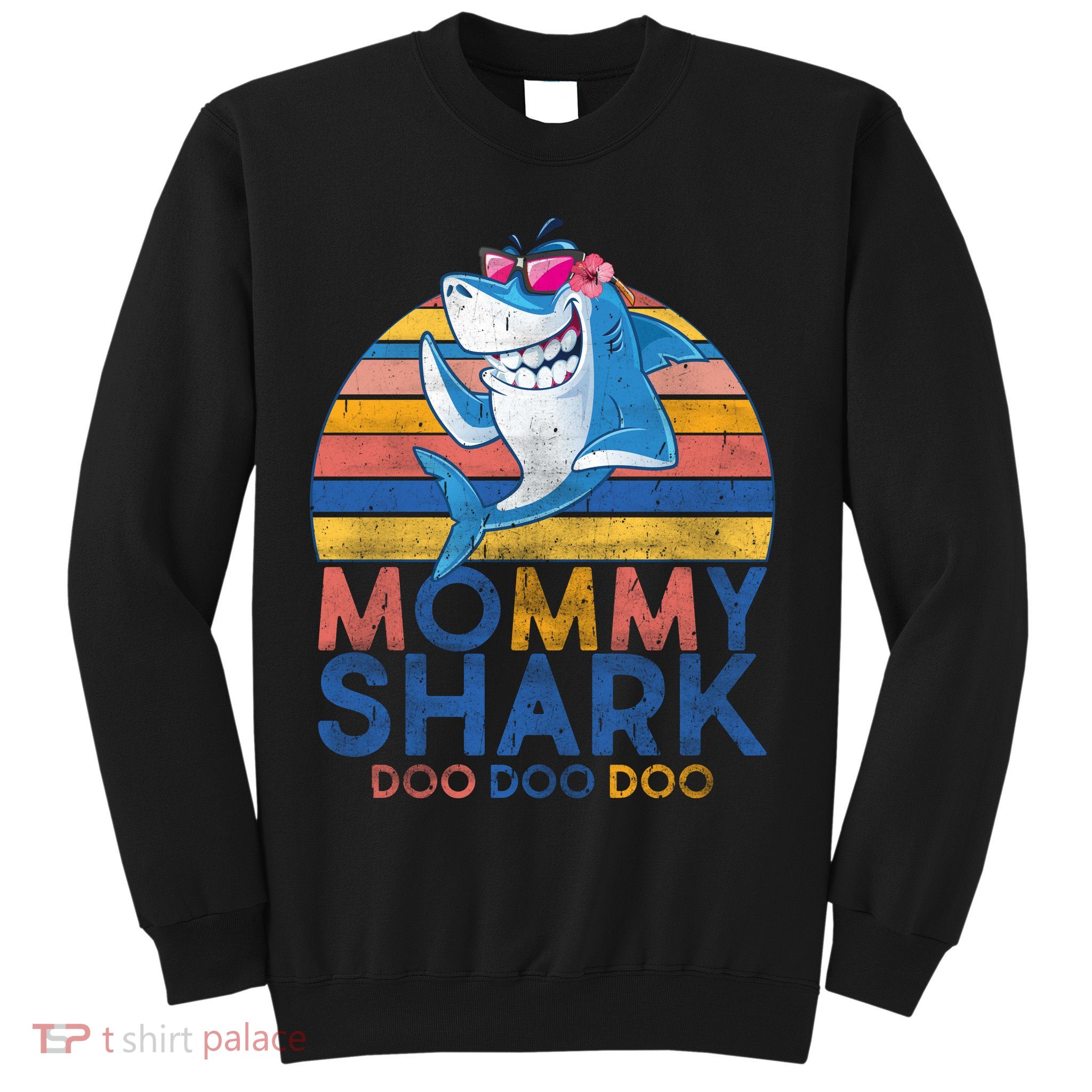 Vintage Retro Mommy Shark Doo Sweatshirt