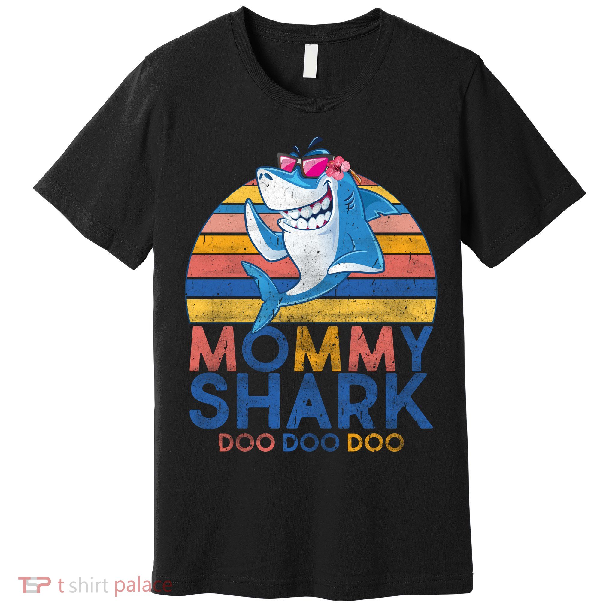 Vintage Retro Mommy Shark Doo Premium T-Shirt