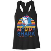 Vintage Retro Mommy Shark Doo Women's Racerback Tank