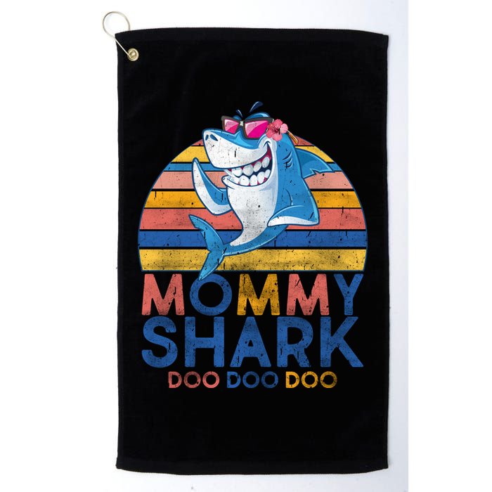Vintage Retro Mommy Shark Doo Golf Towel