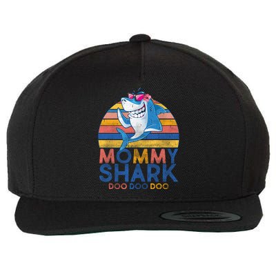 Vintage Retro Mommy Shark Doo Wool Snapback Cap