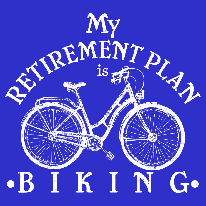 Vintage Retro My Retirement Plan Biking  Button