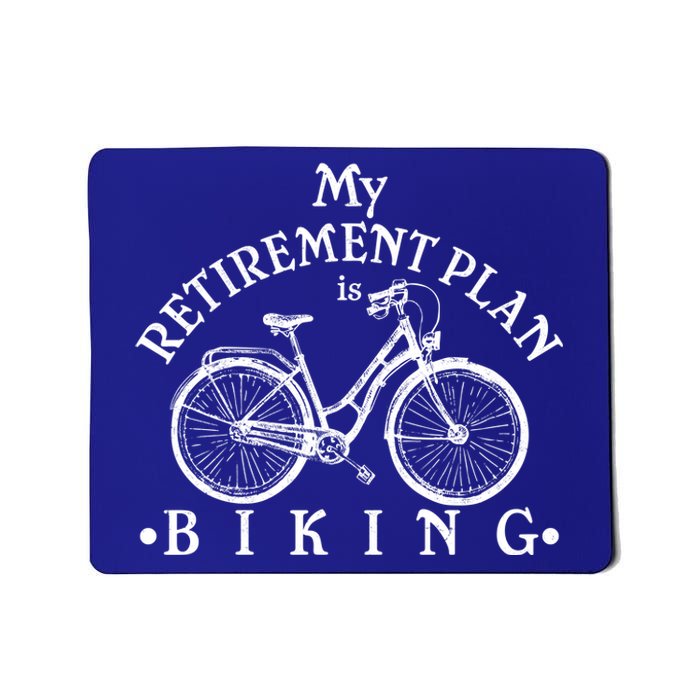 Vintage Retro My Retirement Plan Biking  Mousepad